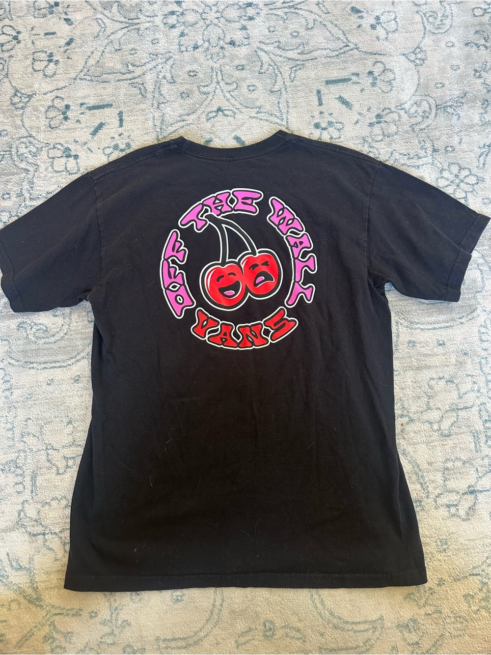 Vans Off The Wall Black Cherry Graphic T-Shirt Medium